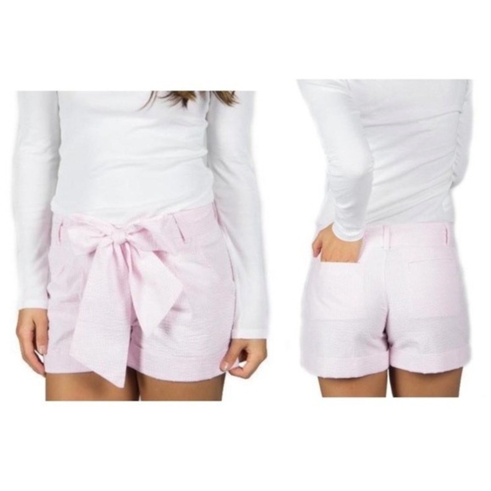 Lauren James Pink Bow Shorts Medium New